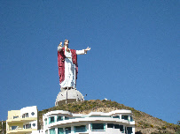 Giant Jesus statue santa rosalito rosalita baja california, mexico